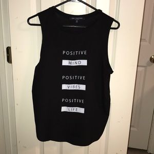 Black graphic muscle shirt